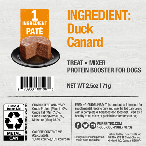 PureBites Duck Paté for Dogs