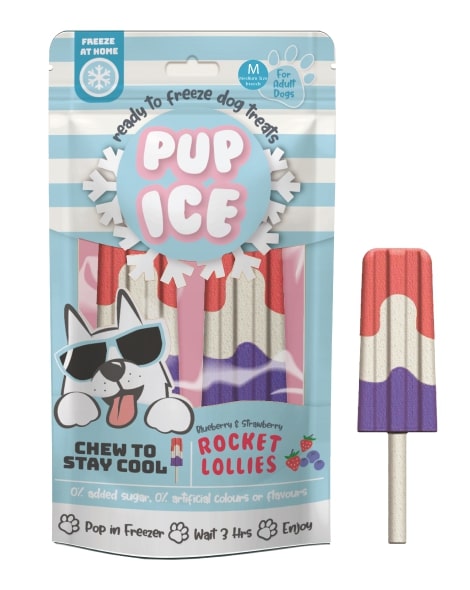 Ethical Pet Spot Rocket Lollies Blueberry & Strawberry Flavor Dog Treats (2 Pack)