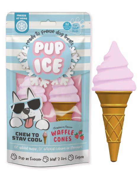 Ethical Pet Waffle Cone Strawberry Flavor Dog Treats (3.8 oz)