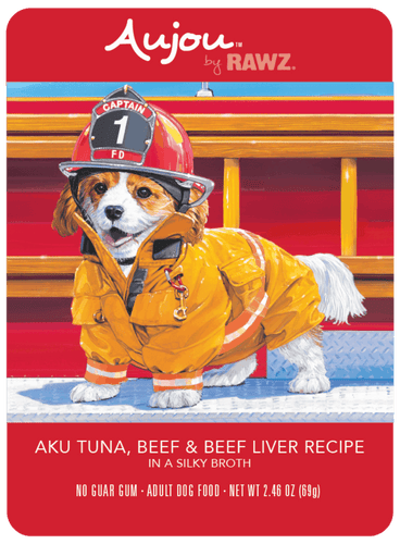 RAWZ Aujou Aku Tuna, Beef & Beef Liver Recipe Wet Dog Food