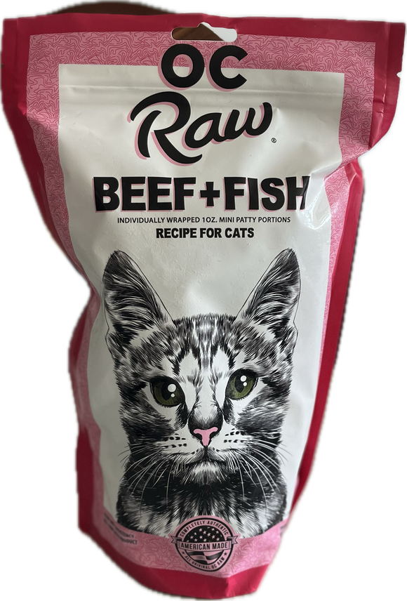 OC Raw’s Feline Beef + Fish Recipe for Cats (2 LB)