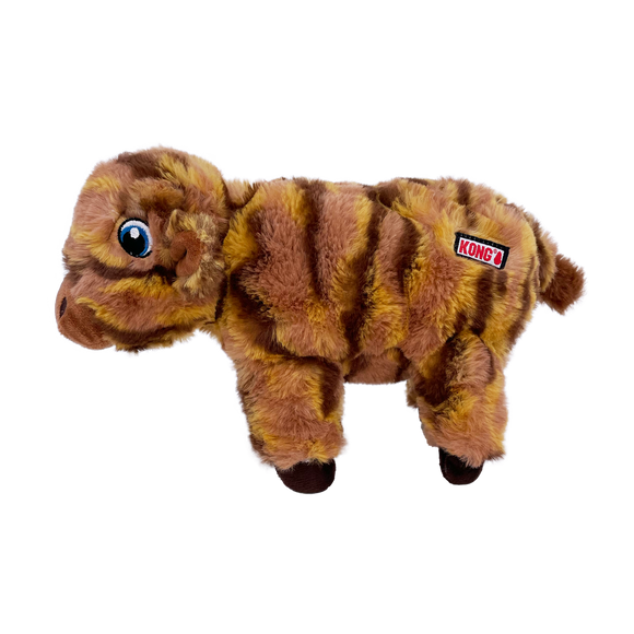 KONG Low Stuff Stripes Cow Dog Toy