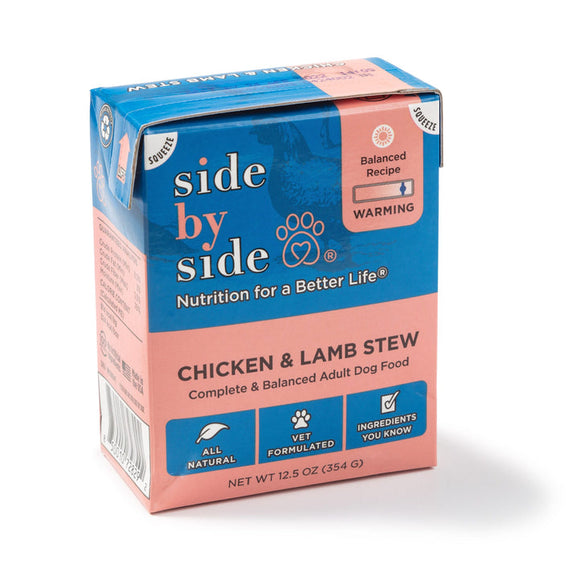 Side by Side Warming – Chicken + Lamb Stew for Dogs (12.5 oz)
