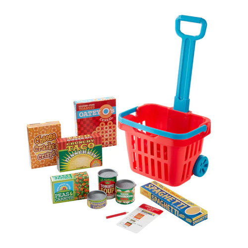 Melissa & Doug Fill & Roll Grocery Basket Play Set