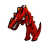 Tuffy Dinosaur Destructosaurus Durable Dog Toy (Red 28 in)