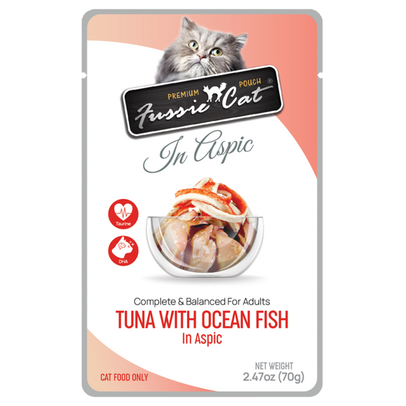 Fussie Cat Tuna with Ocean Fish in Aspic Cat Food