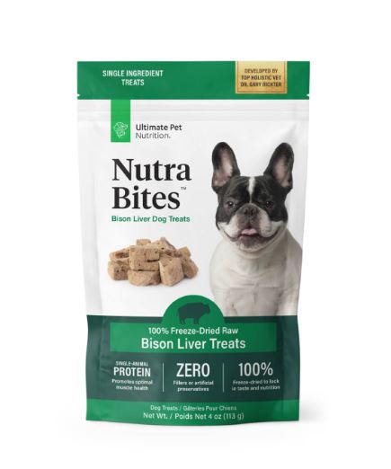 Ultimate Pet Nutrition Nutra Bites™ Freeze-Dried Raw Bison Liver Dog Treats