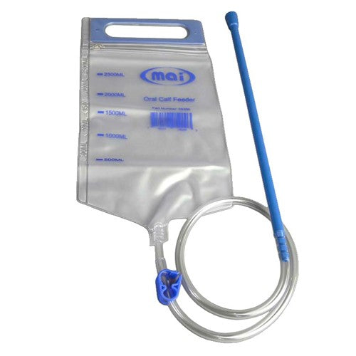 MAI Animal Health Oral Calf Feeder Bag - 2.5 Liter w/ Plastic Probe