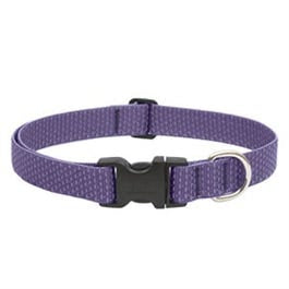 Eco Dog Collar, Adjustable, Lilac, 1 x 12 to 20-In.