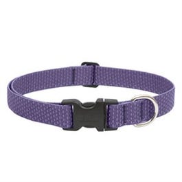 Eco Dog Collar, Adjustable, Lilac, 1 x 16 to 28-In.