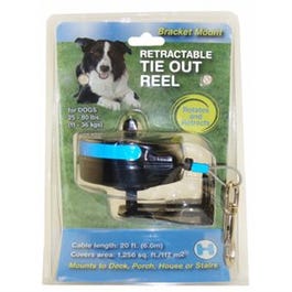Dog Tie Out With Stake, Retractable, Medium