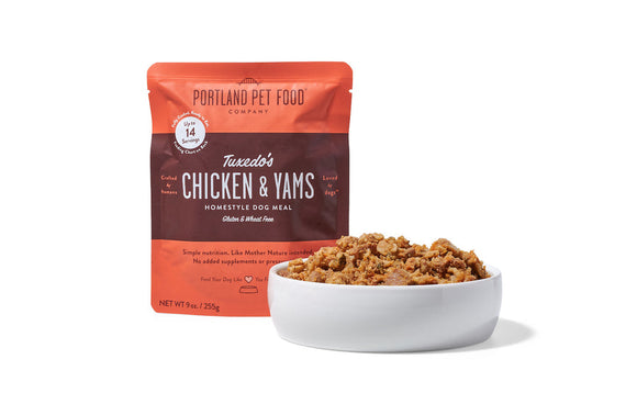 Portland Pet Food Tuxedo's Chicken & Yams Human-Grade Dog Meal Pouch (9 oz)