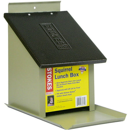 Stokes Select Lunch Box Squirrel Feeder with Metal Roof