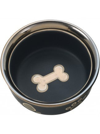 Ethical Products RITZ COPPER RIM, 5″ DOG DISH, BLACK