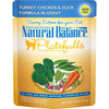 Natural Balance Platefulls Regular Grain Free Turkey Chicken and Duck in Gravy Pouch Wet Cat Food