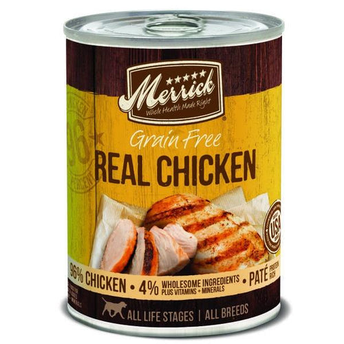 Merrick Grain Free 96 Real Chicken Canned Dog Food Oley PA Oley Valley Feed