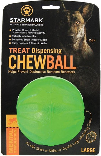 Starmark Treat Dispensing Chew Ball Dog Toy