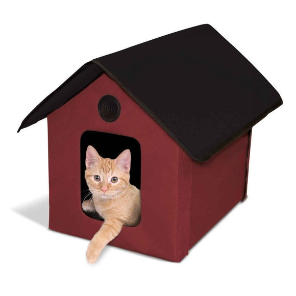 K&H Pet Products Unheated Red Outdoor Kitty House