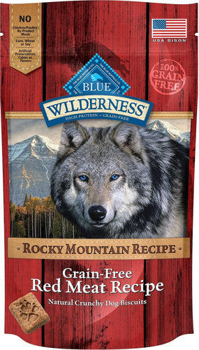 Blue Buffalo Wilderness Rocky Mountain Grain-Free Red Meat Biscuits Dog Treats