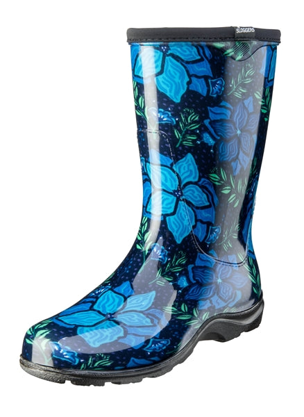 Sloggers Women's Rain & Garden Boot Spring Surprise Blue Design
