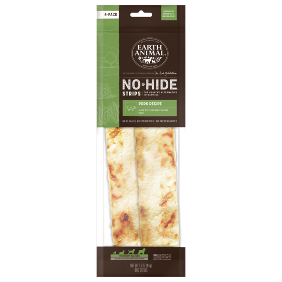 Earth Animal No-Hide® Pork Strips (4-pack)