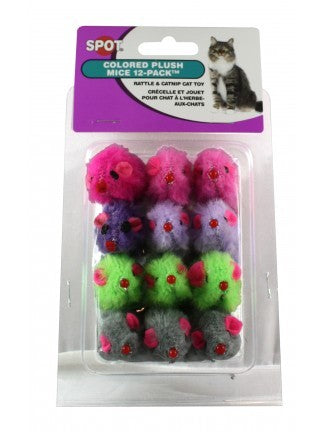 Ethical Products 12 pack color Plush Mice