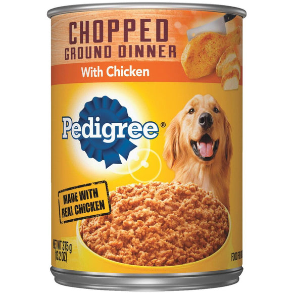 Pedigree Traditional Chopped Ground Dinner with Chicken Wet Dog Food, 13.2 Oz.