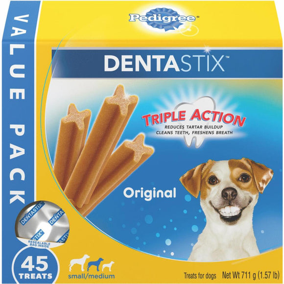 Pedigree Dentastix Small/Medium Dog Original Flavor Dental Dog Treat (45-Pack)