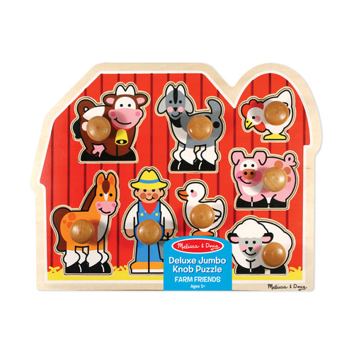 Melissa & Doug Large Farm Jumbo Knob Puzzle - 8 pieces