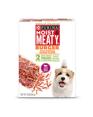 Purina Moist Meaty Burger With Cheddar Cheese Soft Dog Food