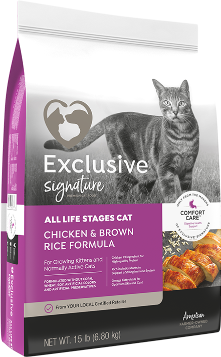Exclusive® Signature® All Life Stages Chicken & Brown Rice Formula Cat Food