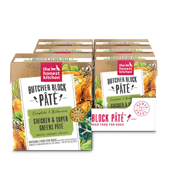 The Honest Kitchen Chicken & Super Greens Butcher Block Pate Wet Dog Food