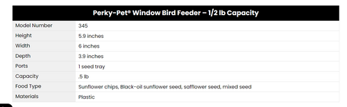 Perky-Pet® Window Bird Feeder