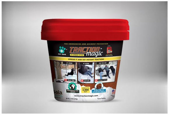 Traction Magic Quick Application All Natural Ice and Snow Melter (15 Lb Bucket - Emergency Kit)