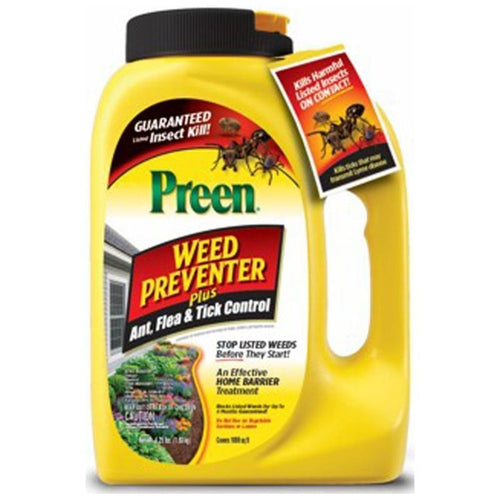 Preen Garden Weed Preventer Plus Ant, Flea & Tick Control