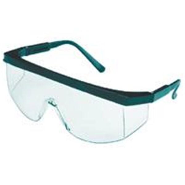 WRAP SAFETEY GLASSES TEAL/CLEAR