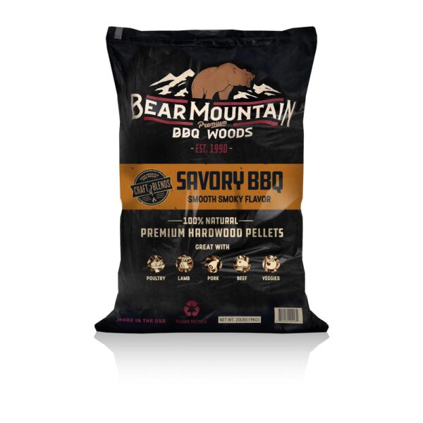 BEAR MTN BBQ PEL 20# SAVORY